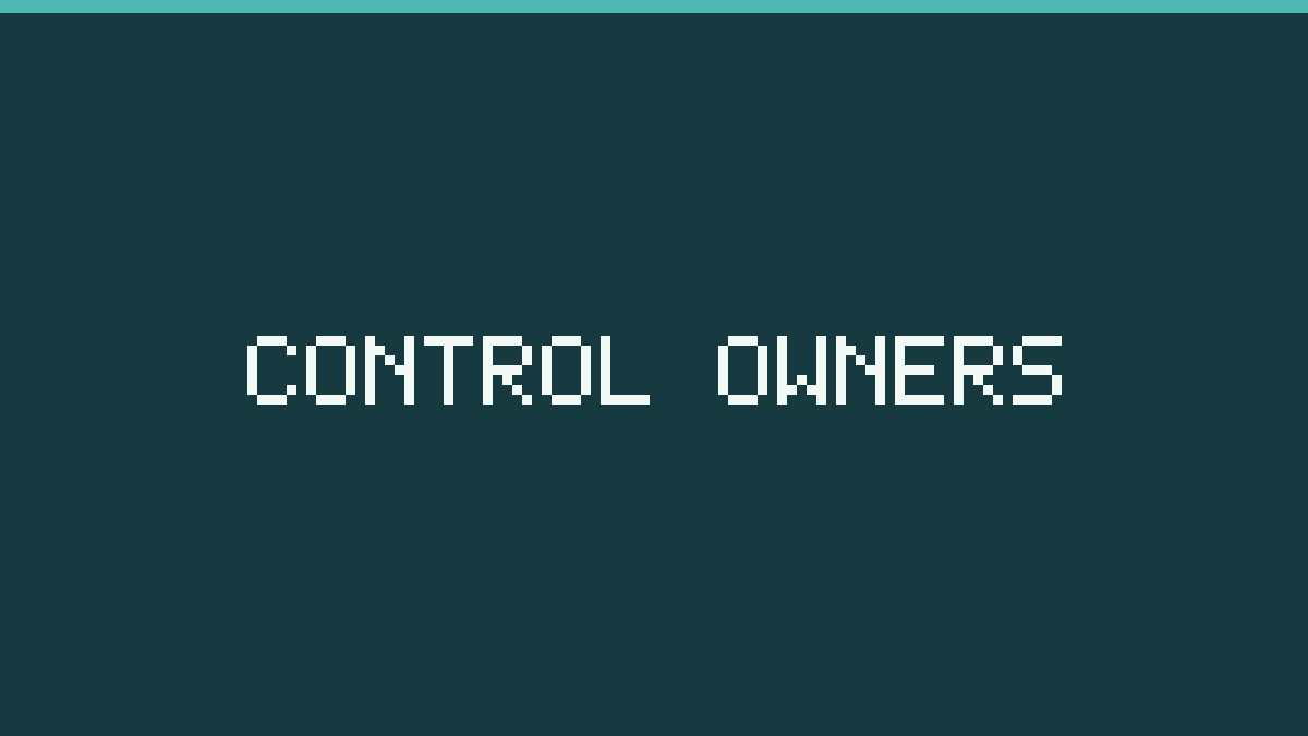 AuditWise placeholder card reading "Control owners" on the brand colour